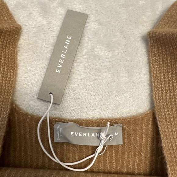 NWT Everlane Womens Cozy Stretch Tank Top Wool Blend Soft Cropped In Camel Sz S - Picture 5 of 6